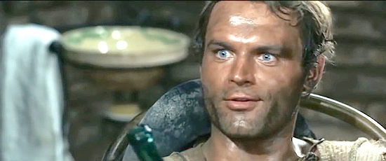 Terence Hill as Trinity, reunited with his half-brother in They Call Me Trinity (1970)