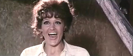 Francesca Romana Coluzzi as Betty Brown, teaming with Wendy to sell a worthless mine in Tedeum (1972)