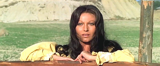 Krista Nell as Evelyn, the servant girl with her sight set on the boss's son in You're Jinxed Friend, You've Met Sacramento (1972)