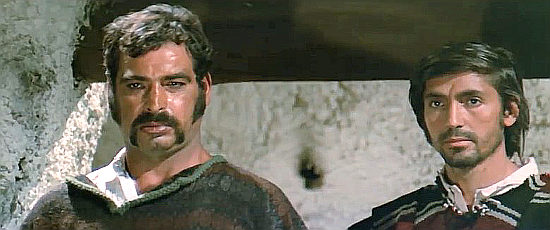 Sandro Scarchilli as bandit leader Ramon with one of his men in Death is Sweet from the Soldier of God (1972)