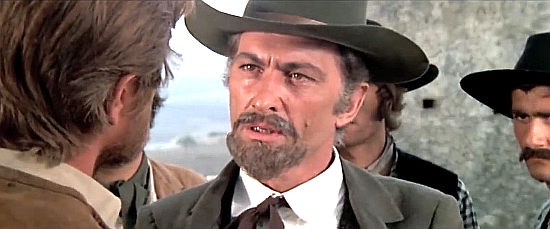 Silvano Tranquilli as Doc O'Donnell, Sacramento's longtime friend, trying to negotiate with Tom Murdock in You're Jinxed Friend, You've Met Sacramento (1972)