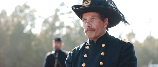 James Le Gros as Col. Robert E. Lee, ready to quell an uprising in Emperor (2020)