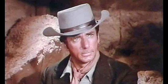 Richard Wyler as Billy Walsh, inquiring about the ownership of a mine in Winchester Bill (1967)