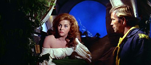 Jany Clair as Janet and Ken Clark as Bud Massedy in "Road to Fort Alamo" (1964)