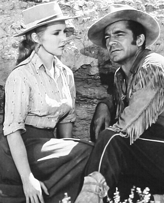 Piper Laurie as Laura Evans and Dana Andrews as Brett Halliday in Smoke ...