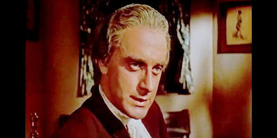 John Dehner as John Delmont, Elizabeth Leeds' accomplice and fellow French spy in When the Redskins Rode (1951)
