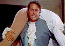 Jon Hall as Prince Hannoc, ridding an English tavern of a Frenchman in When the Redskins Rode (1951)