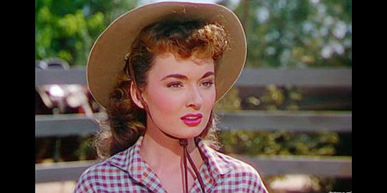 Ann Blyth as Lucy Bostel, always a tomboy until meeting Lin Sloane in Red Canyon (1949)