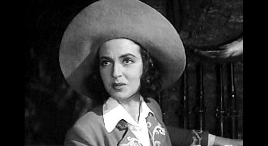 Ann Loring as Senorita Juanita de la Cuesta, the fine lady who joins Murietta's band in Robin Hood of El Dorado (1936)