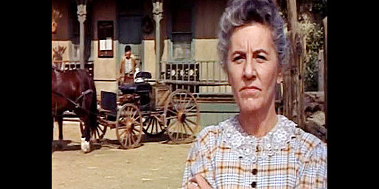Anne Seymour as Myra Parker, a woman disappointed with her lot in wife and looking for any way possible to raise the $200 needed to save her home in Stage to Thunder Rock (1964)