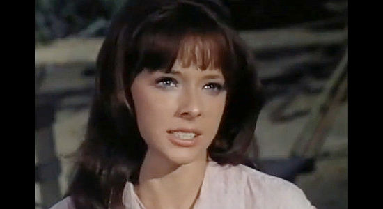 Brenda Scott as Midge Pride, upset that her father might be falling in love with a replacement for her mother in This Savage Land (1969)