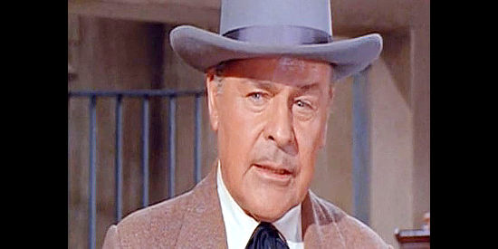 Brian Donlevy as Joe Smith, the mayor eager to welcome a new sheriff to Colton in Arizona Bushwhackers (1968)