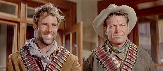 Bruce Dern as Hammond and Brown, two Pierce men willing to help out with a Taw problem in The War Wagon (1967)