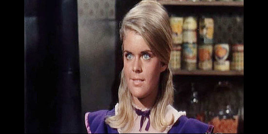 Candy Moore as Meg, the pretty niece who lives with the Cole family in The Night of the Grizzly (1966)