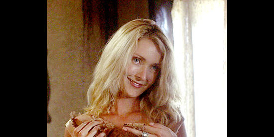 Chantelle Stander as Hannah, in a seductive mood, in Hooded Angels (2000)