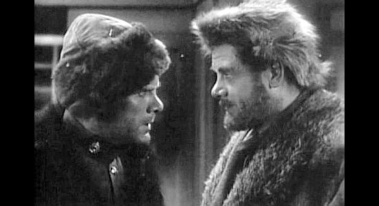 Charles Bickford as Sgt. Conniston coming face to face with John Keith (also Charles Bickford) in River's End (1930)