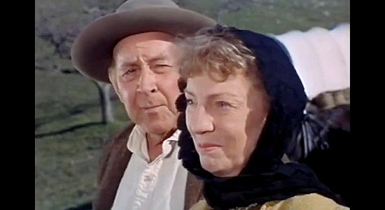 Charles Seel as Grandpa Pride and Katherine Squire as Grandma Pride, looking at the land where their son is planing a new home in This Savage Land (1969)