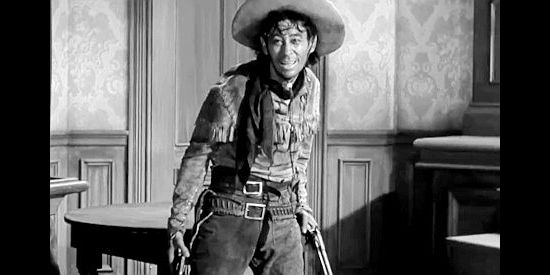 Charles Stevens as Indian Charlie, the rampaging drunk Wyatt Earp is asked to subdue in Frontier Marshal (1939)