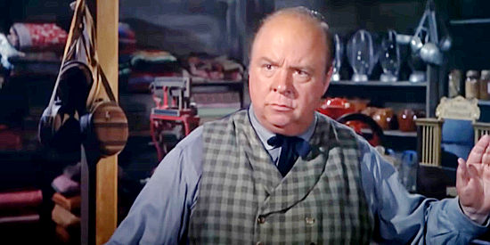 Charles Watts as Crawford Owens, a storekeeper behind much of the trouble in Apache Rifles (1964)