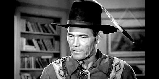 Chief Thunder Cloud as Chief White Cloud, the man responsible for the death of Jean Shelby's brother in Renegade Girl (1946)