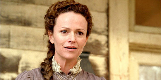 Clare Carey as Denise Stark, determined to bring peace to Holy Sand in Doc West (2009)