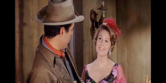 Claudia Barrett as Lola Manners, the widow turned barroom girl who gets a helping hand from Taggart in Taggart (1964)