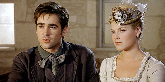 Colin Farrell as Jesse James with Ali Larter as Zee Mimms in American Outlaws (2001)