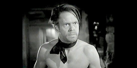Dan Duryea as Monte Jarrad, angry over Melody Jones' interest in Cherry in Along Came Jones (1945)
