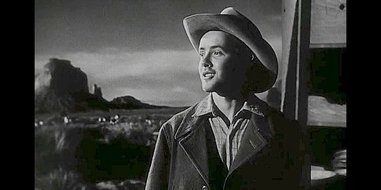 Dan Garner as James Earp, left to guard the herd while his brothers head to town in My Darling Clementine (1956)
