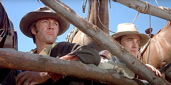 David Carradine as Jesse Boone and Robert Walker Jr. as Billy Young, south-of-the-border assassins in Young Billy Young (1969)