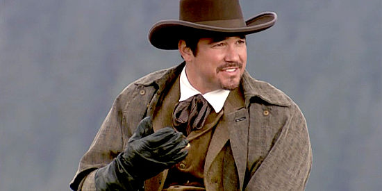 Dean Cain as Shea McCall, looking for the ranch he won in a card game in The Gambler, the Girl and the Gunslinger (2009)