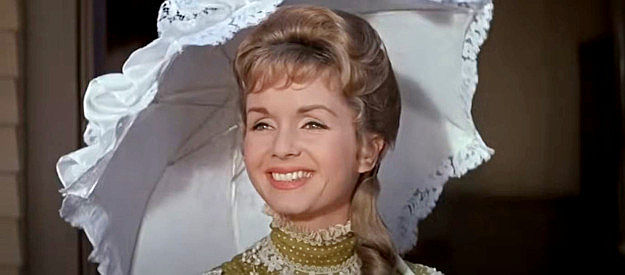 Debbie Reynolds as Lu Rogers, ready to turn heads out West in The Second Time Around (1961)