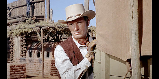 Dennis Weaver as Will Grange, looking on as Jess Remsberg sets out after his wife in Duel at Diablo (1966)