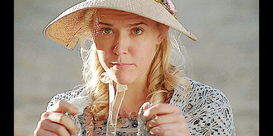 Dominique Swain as Abigail, the young girl afraid the sky is falling in Prairie Fever (2008)