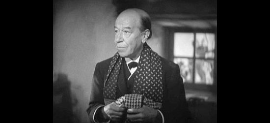 Donald Meek as Samuel Peacock, the whiskey drummer in Stagecoach (1939)