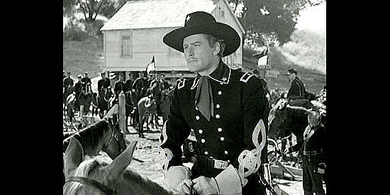 Erol Flynn as George Armstrong Custer, covered in gold braid and ready to command the Michigan cavalry in They Died with Their Boots On (1941)