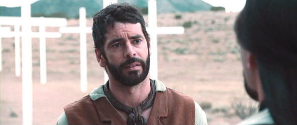 Eduardo Norieta as Miguel Ramirez, confronting Prophet Josiah about sheep damaging his crops in Sweetwater (2013)