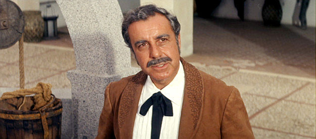 Fernando Rey as Don Pedro Fortuna, the rich Mexican landowner who gives Johnny Ketchum refuge in Son of a Gunfighter (1965)