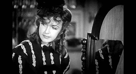 Frances Gifford as Abigail 'Abby' Taylor, disheveled after her first meeting with Paxton Bryce in American Empire (1942)
