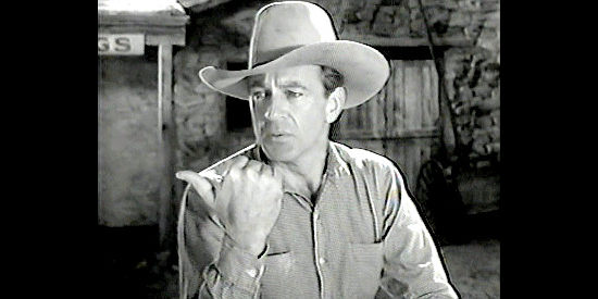 Gary Cooper as Melody Jones, eager to go his way, not Leo's in Along Came Jones (1945)