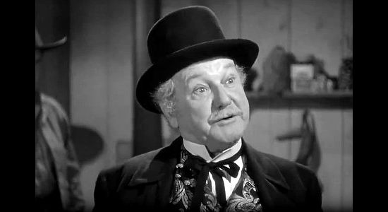 George Cleveland as Judge Benbow, realizing marriage to Widow Hawkins might not be that bad after all in The Wistful Widow of Wagon Gap (1947)