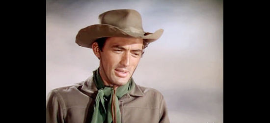 Gregory Peck as Lewt McCanles, using his charm on Pearl Chavez in Duel in the Sun (1946)