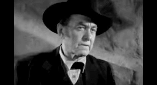 Harry Carey as Doc Reid, predicting trouble for Lutie and Col. Jim Brewton shortly after meeting Lutie in The Sea of Grass (1947)