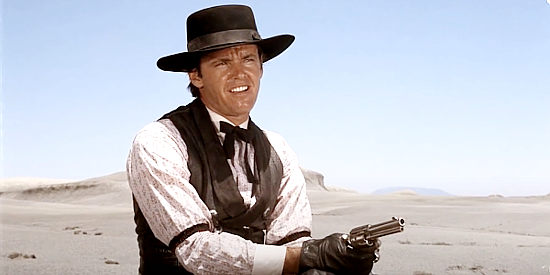 Jack Nicholson as Billy Spear, ready to enforce his will at the point of a gun in The Shooting (1966)