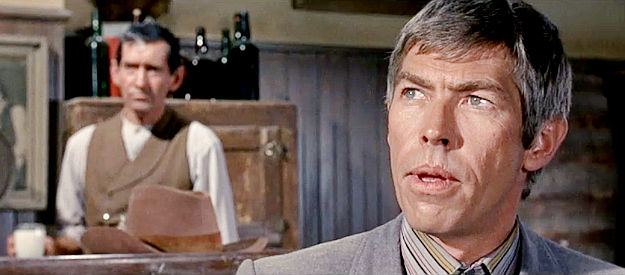 James Coburn as Lewton Cole, the man who winds up with the map to the gold in Waterhole #3 (1967)