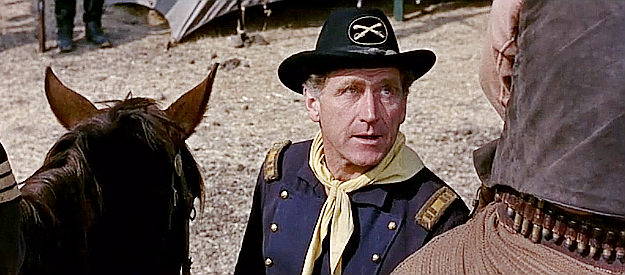James Whitmore as Capt. Shipley, trying to get back the stolen gold in Waterhole #3 (1967)