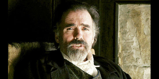 Jeff Fahey as Devil Anse Hatfield, quizzing his kin about Asa's death in Hatfields and McCoys, Bad Blood (2012)