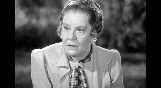 Jessie Ralph as Aunt Minnie Thomas, the elderly woman who takes a liking to 'Wild Bill' in The Kid from Texas (1939)