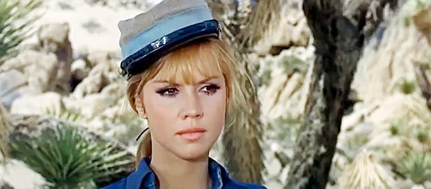 Jocelyn Lane as Memphis, the saloon girl Martin reluctantly takes along on his mission in Incident at Phantom Hill (1966)