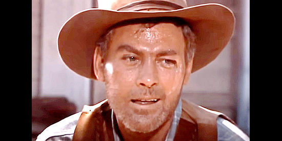John Agar as Dawson, an outlaw who has vowed to even the score with Clint McCoy in Young Fury (1965)